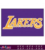 Los Angeles Lakers Logo Purple Background SVG