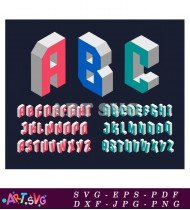 Alphabet Block Letters Learning Educational Toys SVG