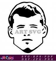 Cool Guy Face Avatar Social Media Profile SVG