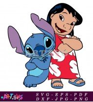 Stitch Cartoon Character Lilo And Stitch Cute SVG 4