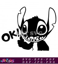 Stitch Cartoon Character Vector Clipart Illustration SVG 15