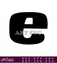 Black And White Letter E Vector Image SVG 1