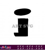 Black And White Letter I Vector Image SVG 2