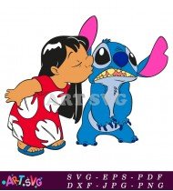 Lilo and Stitch Cartoon Character Wallpaper SVG