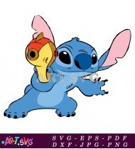 Blue Stitch Character Cartoon Illustration SVG