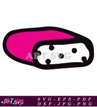 Pink A With Polka Dot Pattern Design SVG