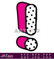 Polka Dot Design Pink Letter A SVG