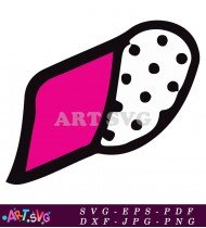 Polka Dot Pink Slash Letter Design SVG