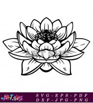 Lotus Flower With Mandala Tattoo Design Art SVG