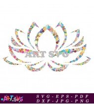 Abstract Flower Mandala Tattoo Colorful Design SVG