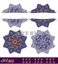 Mandala And Floral Tattoo Pattern Design Art SVG