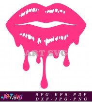 Cute Smiling Lips Open Teeth SVG 1