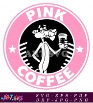 Pink Coffee Cup Design Printable Digital File SVG