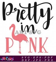 Pretty In Pink Flamingo Design Svg SVG