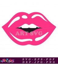 Lips Pink Lip Art Design Illustration SVG 1