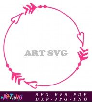 Arrow Circle Wreath Border Vector Graphic SVG 1