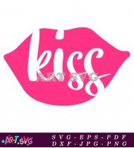 Kiss SVG Design Download Digital Pink 1