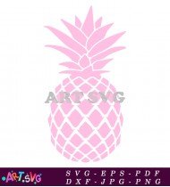 Pineapple Design With Pink Colors For Decoration SVG