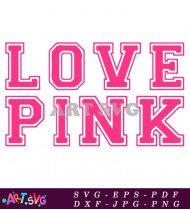 Love Pink Font Style Logo Graphic Design SVG 1