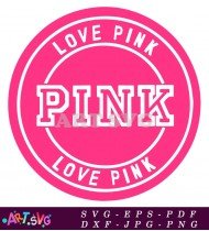 Love Pink Circular Design Logo Style Graphic SVG 1