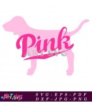 Pink Dog Logo Design Art Style Graphic SVG 1