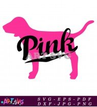 Pink Dog Design Art Graphic Style Text SVG 1