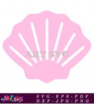 Simple Scalloped Shell Printable Cut File SVG