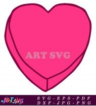 Simple Pink Heart Cut File Printable SVG