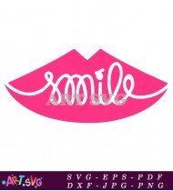 Pink Smile Vector Graphic Design Template SVG