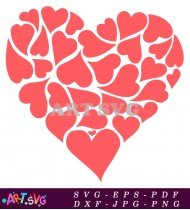 Romantic Valentines Day Heart Clip Art Design SVG