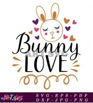 Bunny Love Valentines Day Romantic Graphic SVG