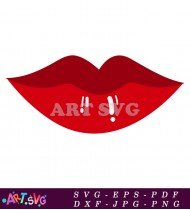 Red Lips Exclamation Point Design Graphic SVG