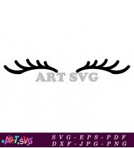 Black Eyelashes Mascara Makeup Eyes SVG