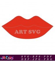 Open Red Lips With Glossy Lip SVG