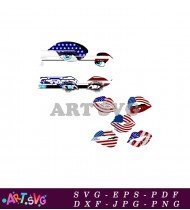 American Lips Patriotic Illustration SVG