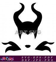 Maleficent Disney Silhouette Evil Witch Horn Image SVG 1