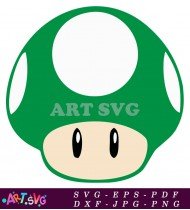 Super Mario Mushroom Icon Printable Video Game SVG