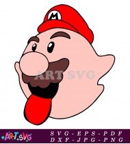 Super Mario Ghost Character Video Game Printable SVG 1