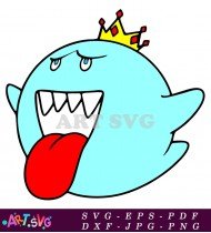 Super Mario Bros King Boo Cartoon Printable SVG