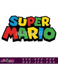 Super Mario Brothers Logo Print Cartoon SVG 1