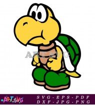 Koopa Troopa Super Mario Video Game Print SVG