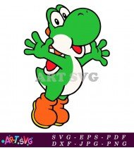 Yoshi Cartoon Character Design Illustration SVG