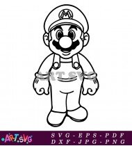 Super Mario Bros Classic Cartoon Character SVG 2