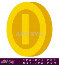 Gold Coin Super Mario Bros Video Game SVG