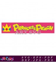 Princess Peach Yellow Crown Vector Illustration SVG