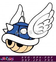 Super Mario Bros Koopa Shell Flying SVG