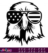 Bald Eagle Patriotic Sunglasses USA Independence Day SVG