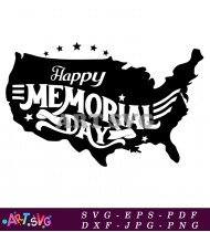 USA Map Memorial Day Patriotic Graphic Design SVG