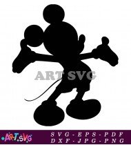 Mickey Mouse Silhouette Classic Cartoon Character SVG