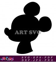 Mickey Mouse Silhouette Conductor Cartoon Vector SVG